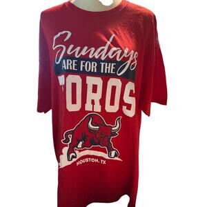 Houston Texans, Sundays Are For The Toros, Graphic Tee, Red, Unisex Size XL